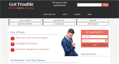 Desktop Screenshot of gottrouble.com